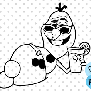 Summer Snowman Svg