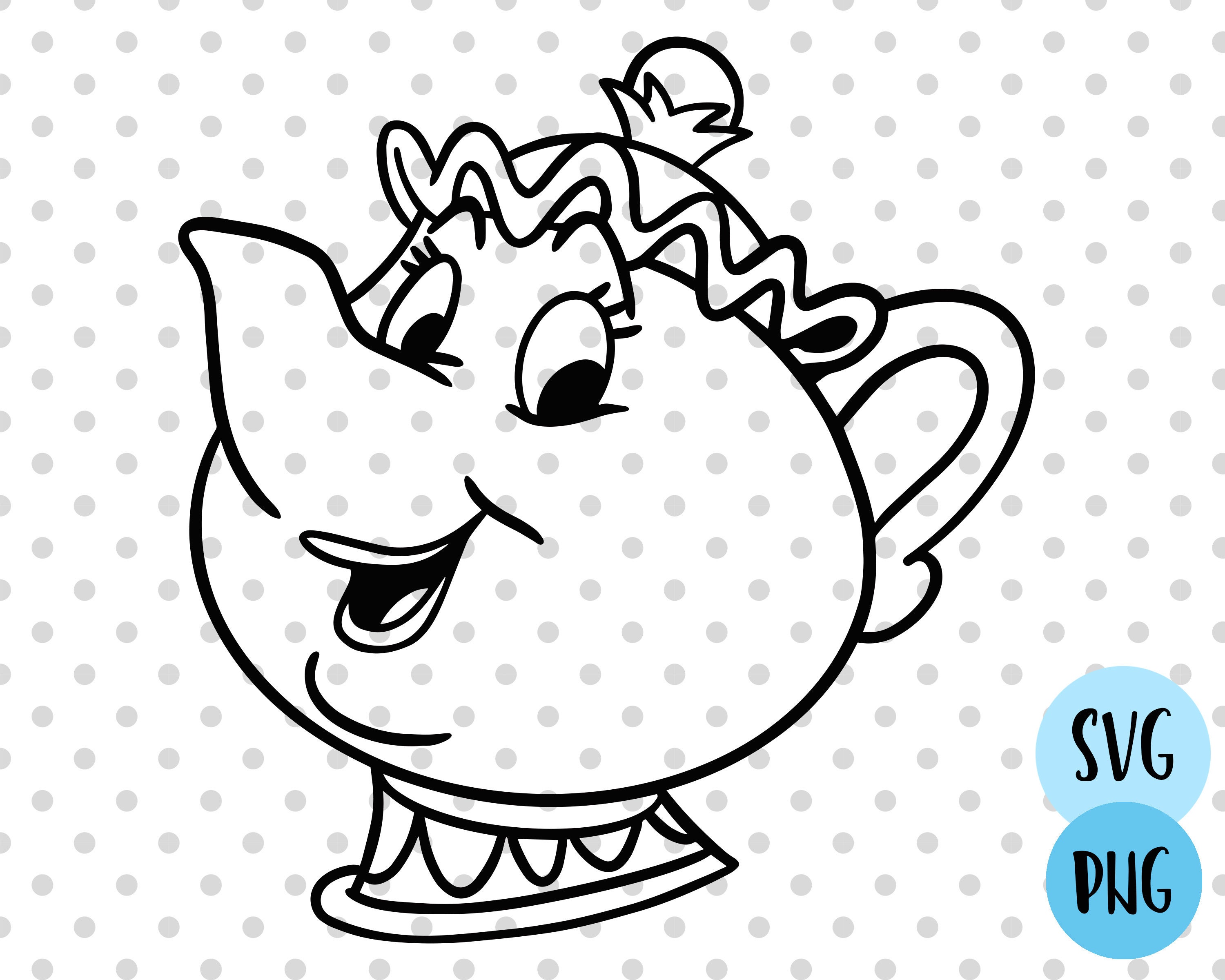 Embellishments chip png Mrs Potts svg chip svg beauty and the beast