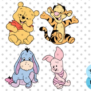 4 Baby Winnie Friends SVG Bundle