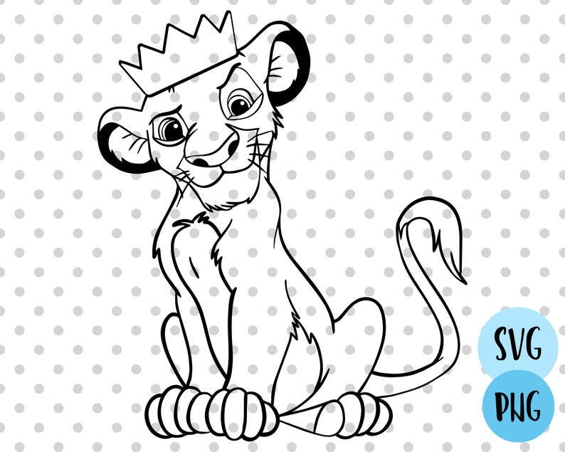 Download Simba SVG & PNG Clipart Files Lion King svg Simba Cutting | Etsy