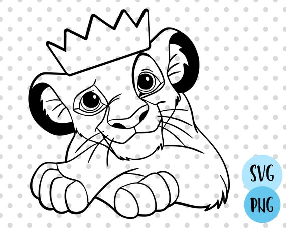 Simba SVG & PNG Clipart Files Lion King svg Simba Cutting | Etsy