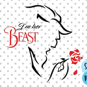 Belle svg, Bella bestia svg, archivo de corte de belle, belle outline svg, archivos de corte svg de contorno de cricut,