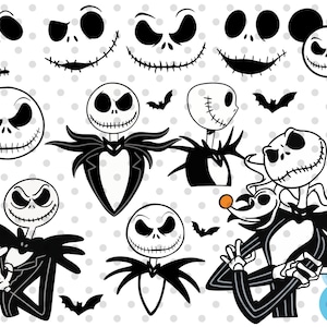 Jack SVG Bundle, Nightmare svg, Halloween svg, halloween svg bundle, Halloween couple svg, skeleton svg, pumpkin king svg