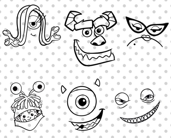 6pcs Monsters SVG Bundle