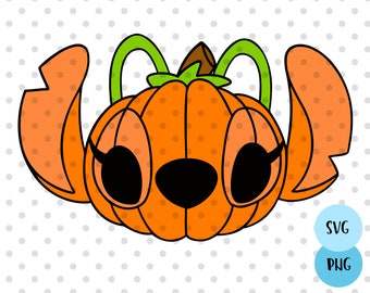 Stitch Pumpkin SVG, Halloween Pumpkin SVG, Halloween svg, halloween costume svg, pumpkin svg