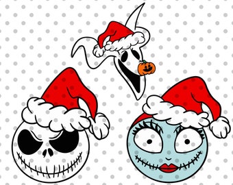 Jack und Sally SVG, Sally SVG, Jack SVG, Alptraum vor SVG, Sally SVG, Weihnachtssvg,
