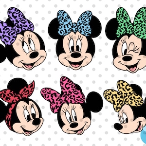 6pcs, Bow SVG Bundle, Headband svg, leopard bow svg, mouse head svg