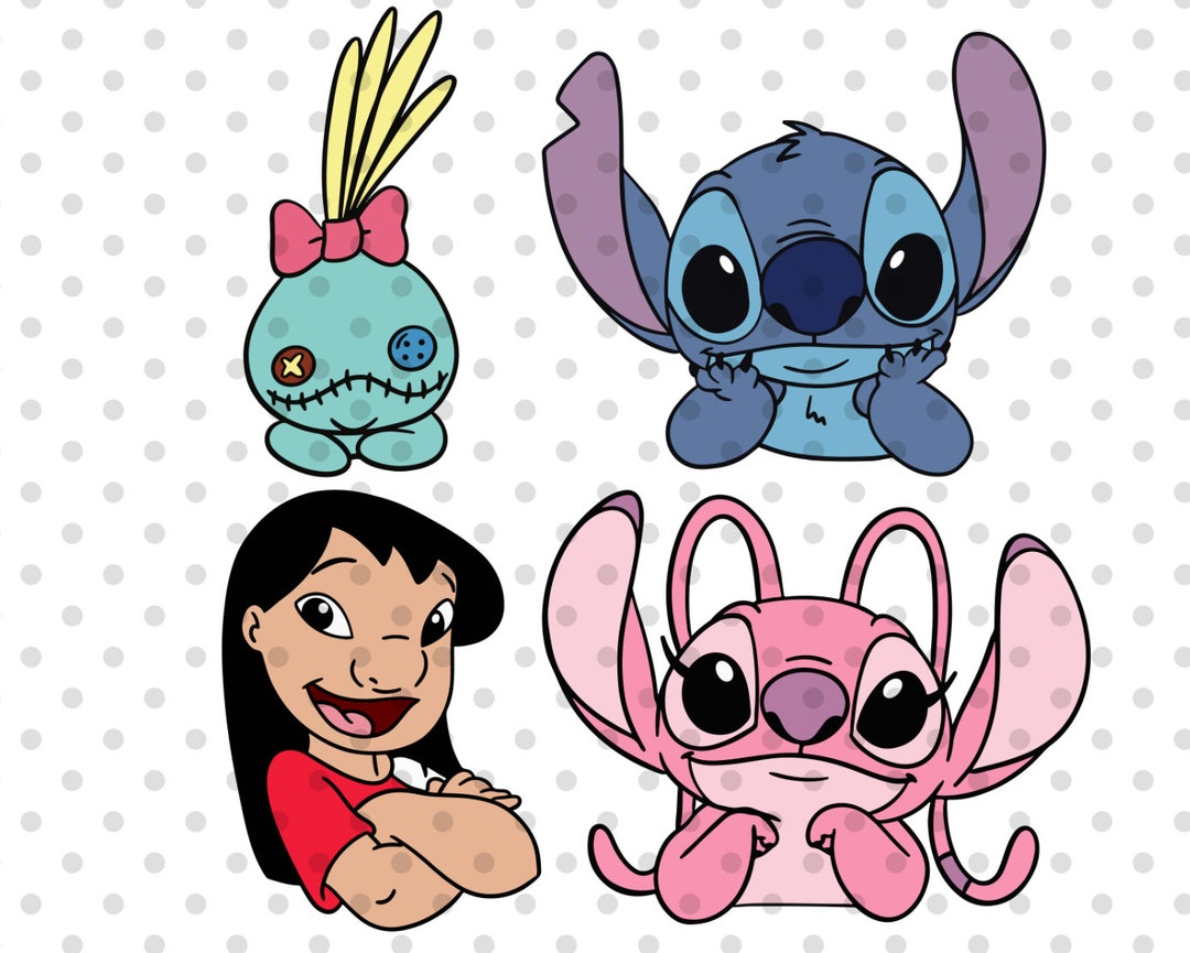 Stitch Friends SVG Bundle, Stitch Couple Svg, Stitch Angel Svg