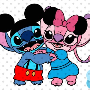 Stitch in Love Svg, Stitch svg, Stitch Couple Svg, park couples shirt svg, angel svg, stitch angel svg,