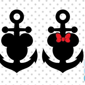 Anchor Mouse Head svg, Cruise svg, captain svg, captain mouse svg, family cruise svg, cruise door svg, sailor svg