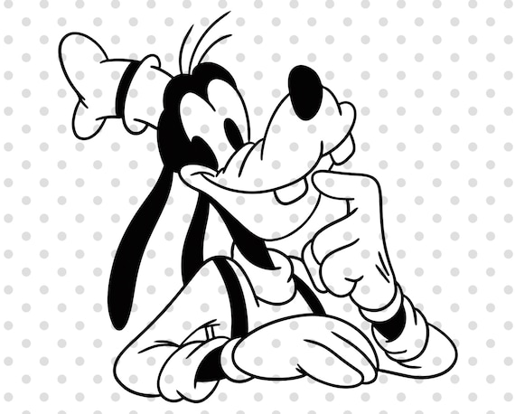 Goofy SVG Goofy Outline Goofy Silhouette Easy Cut File | Etsy Hong Kong