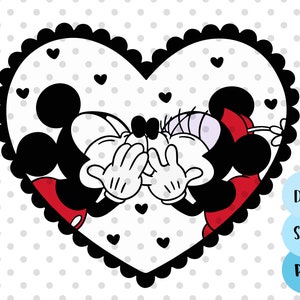 Amor svg, Pareja de ratones SVG, Día de San Valentín SVG