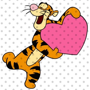 Valentine&#39;s Day svg, Tigger svg, Winnie svg, Love svg
