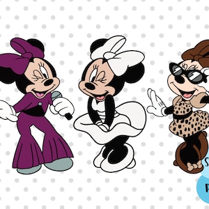 Lot de 3 souris glamour SVG