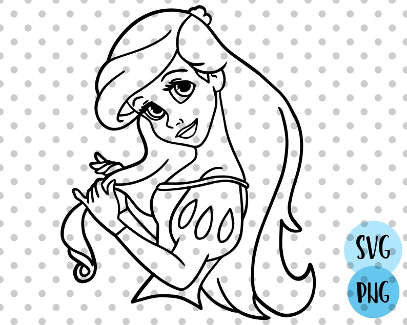 Free Free Little Mermaid Outline Svg 442 SVG PNG EPS DXF File