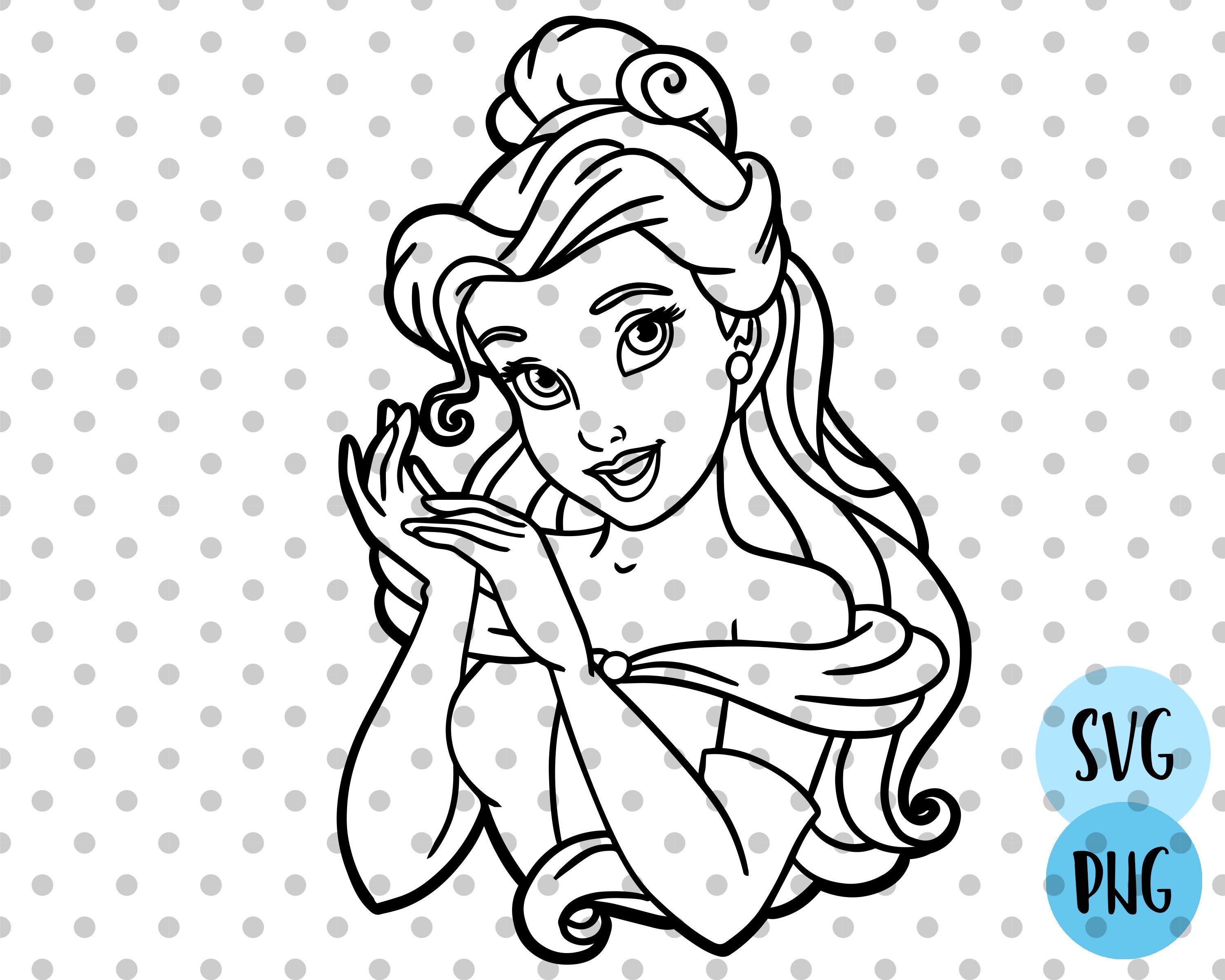 Belle Outline Svg Belle Outline Belle Coloring Belle - vrogue.co