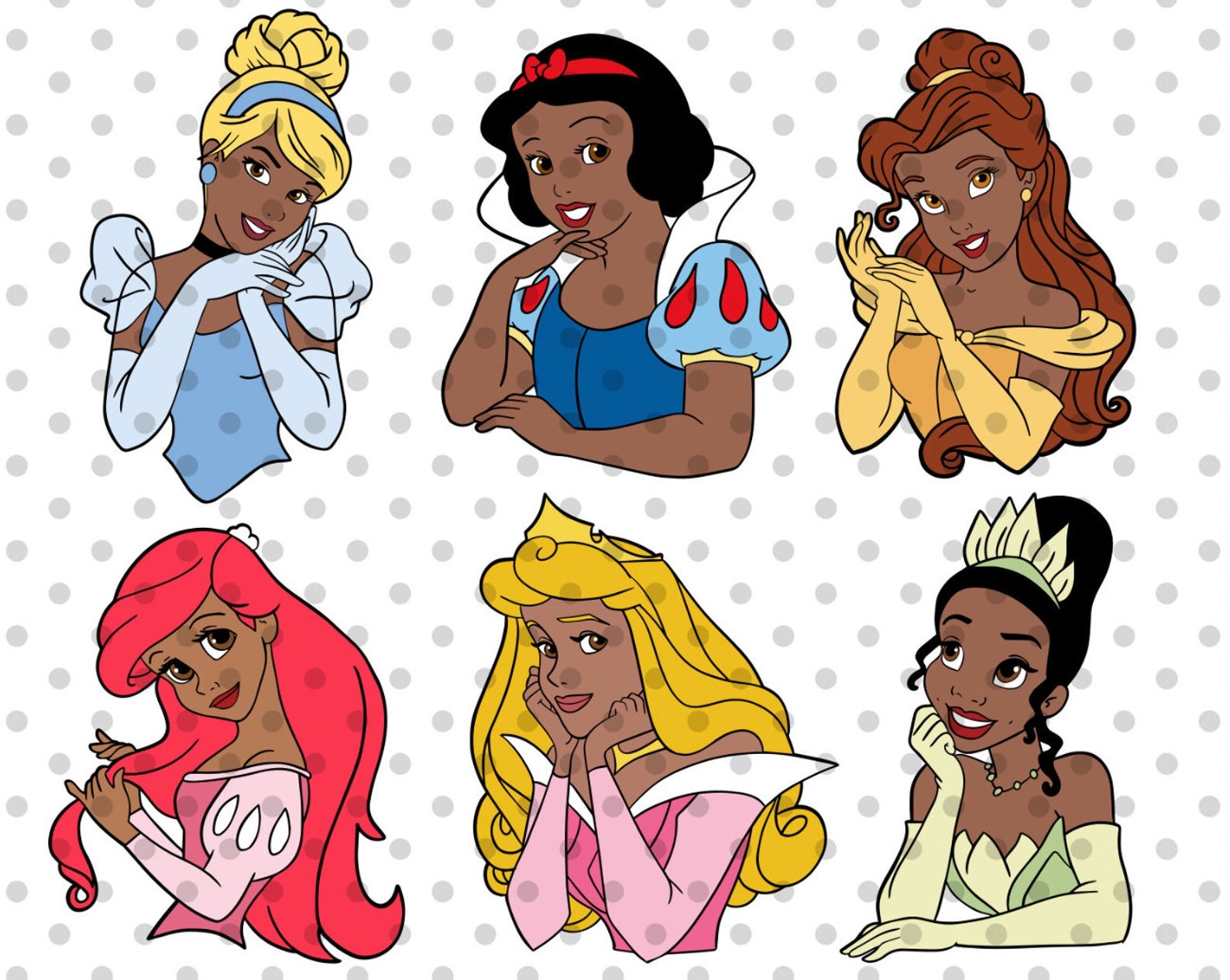 Layered, Black Princess SVG Bundle - Etsy