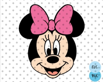 Mouse Head SVG, Mouse bow svg, pink bow svg