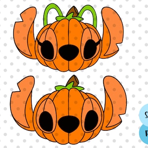 2pcs, Stitch Pumpkin SVG, Halloween Pumpkin SVG, Halloween svg, halloween costume svg, pumpkin svg