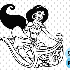Princess svg, Indian princess, arabian princess, magic carpet svg