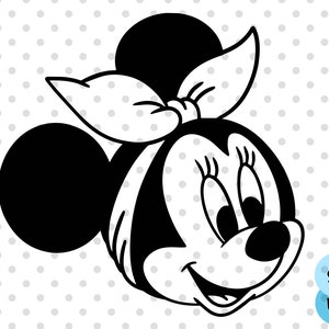 Happy Mouse svg, Mouse Head svg, Cricut Silhouette Vector Cut File