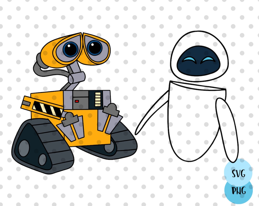 2pcs, LAYERED, Wall E SVG, Wally Svg, Eve Svg, Robot Svg - Etsy