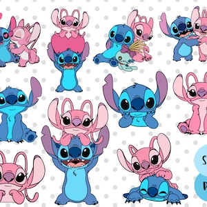 Stitch Svg, Angel Svg, UPP175  Lilo and stitch drawings, Stitch and angel,  Lilo and stitch characters