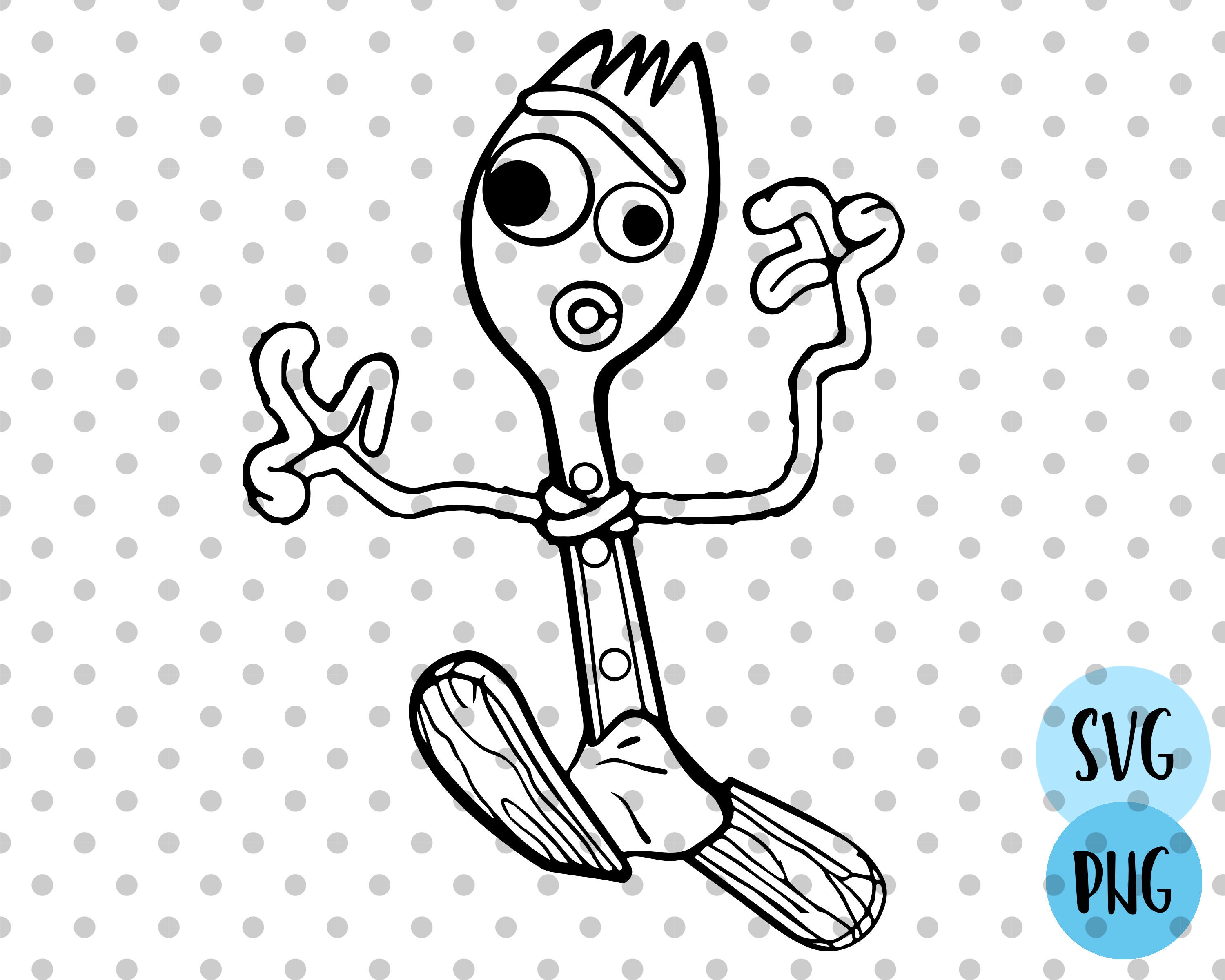 Forky Cut File Toy Story Svg Printable File Forky Svg Clipart File ...