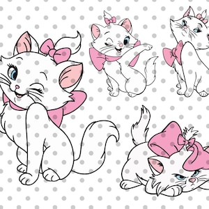 4 個、レイヤー、マリー svg、猫 svg、Cricut ファイル