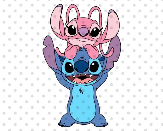 Stitch And Angel Love SVG Digital File, Disney Svg