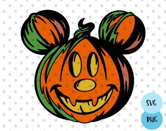 Mickey Mouse Head Pumpkin Stencil