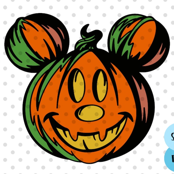 Mouse Head Pumpkin SVG, Halloween Pumpkin SVG, Halloween svg, halloween costume svg, pumpkin svg