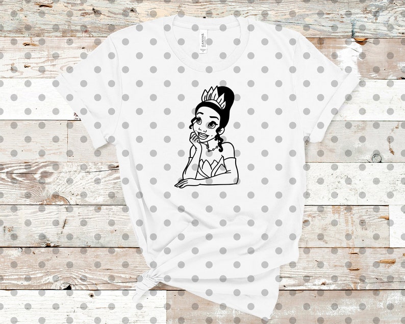 Download Tiana SVG & PNG Clipart Files Princess and the frog Svg | Etsy