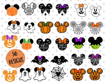 30pcs, Halloween SVG Bundle, Halloween Pumpkin SVG, ghosts svg, bats svg, halloween candy svg