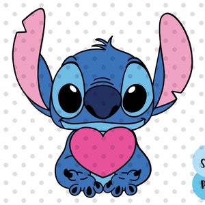 Stitch in Love Svg, Heart svg, valentines day svg
