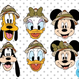 Safari vrienden SVG bundel, Safari muis hoofd SVG, muis hoofd SVG, Safari SVG, Safari reis SVG, familie reis SVG, dierenpark SVG