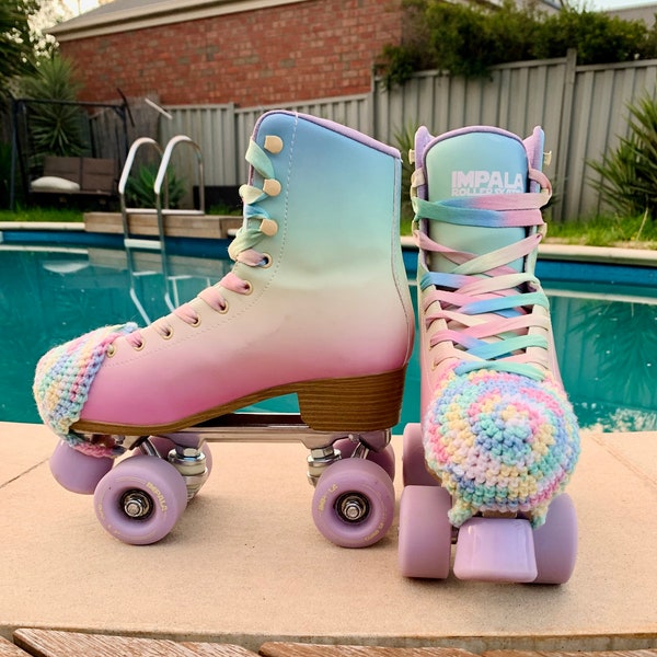 Protège-orteils arc-en-ciel pastel pour patins à roulettes