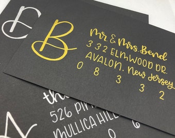 Personalized Envelopes for Wedding, Custom Envelopes for Christmas Cards, Handwritten Envelope Calligraphy, Custom Envelopes for Wedding