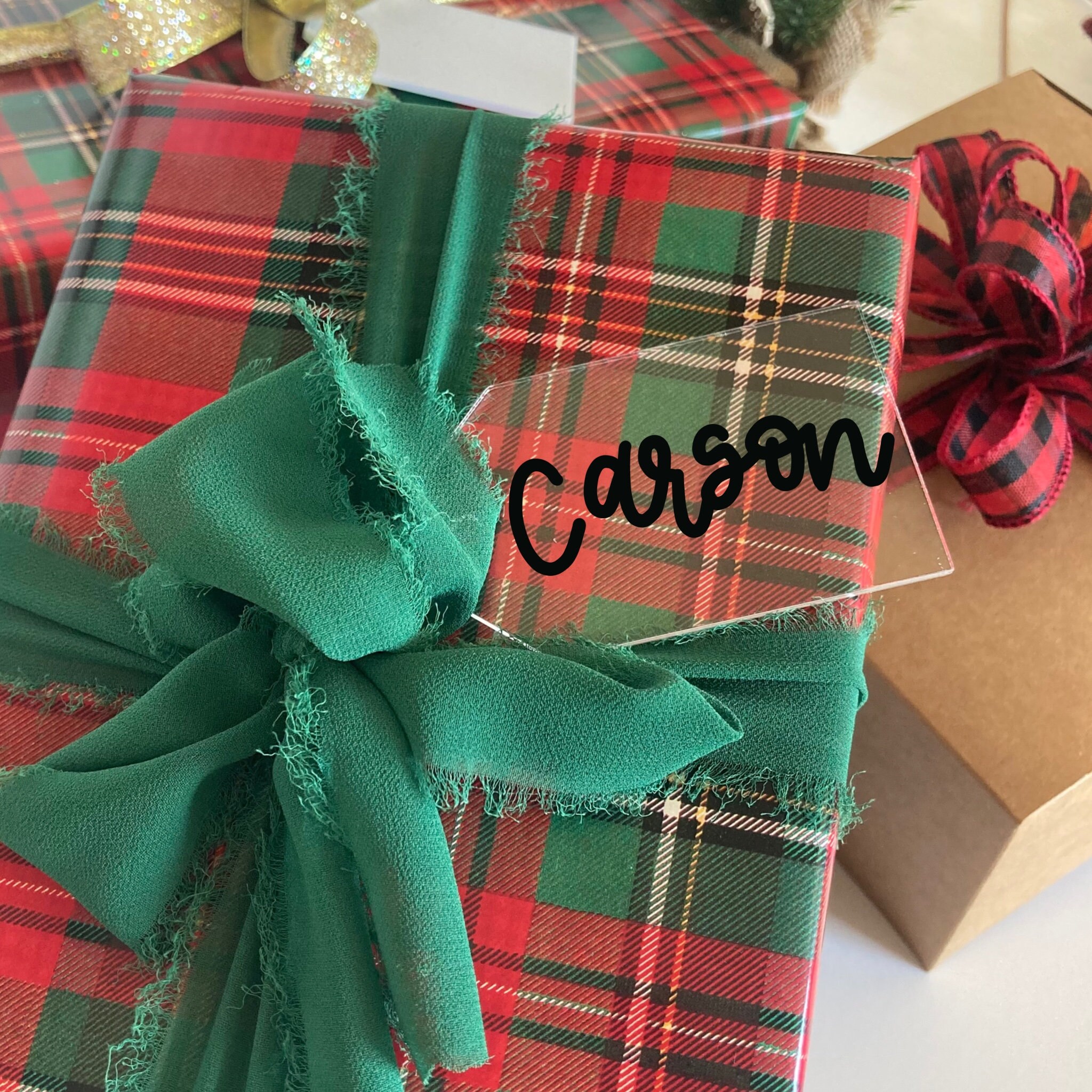 Tags For Wrapping Custom Gift Tag for Christmas, Custom Holiday Wrapping for Gifts ...