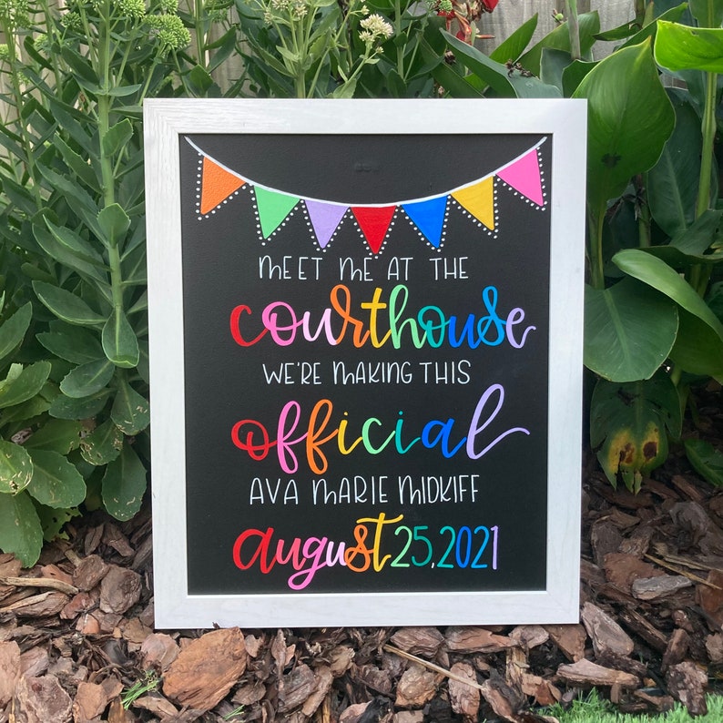 Hand Painted Adoption Sign, Adoption Day Sign for Photos, Custom ...