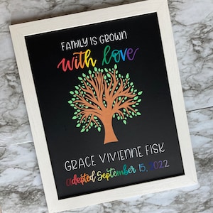 Hand Painted Adoption Sign, Adoption Day Sign for Photos, Custom Chalkboard for Adoption, Adoption Party Decorations
