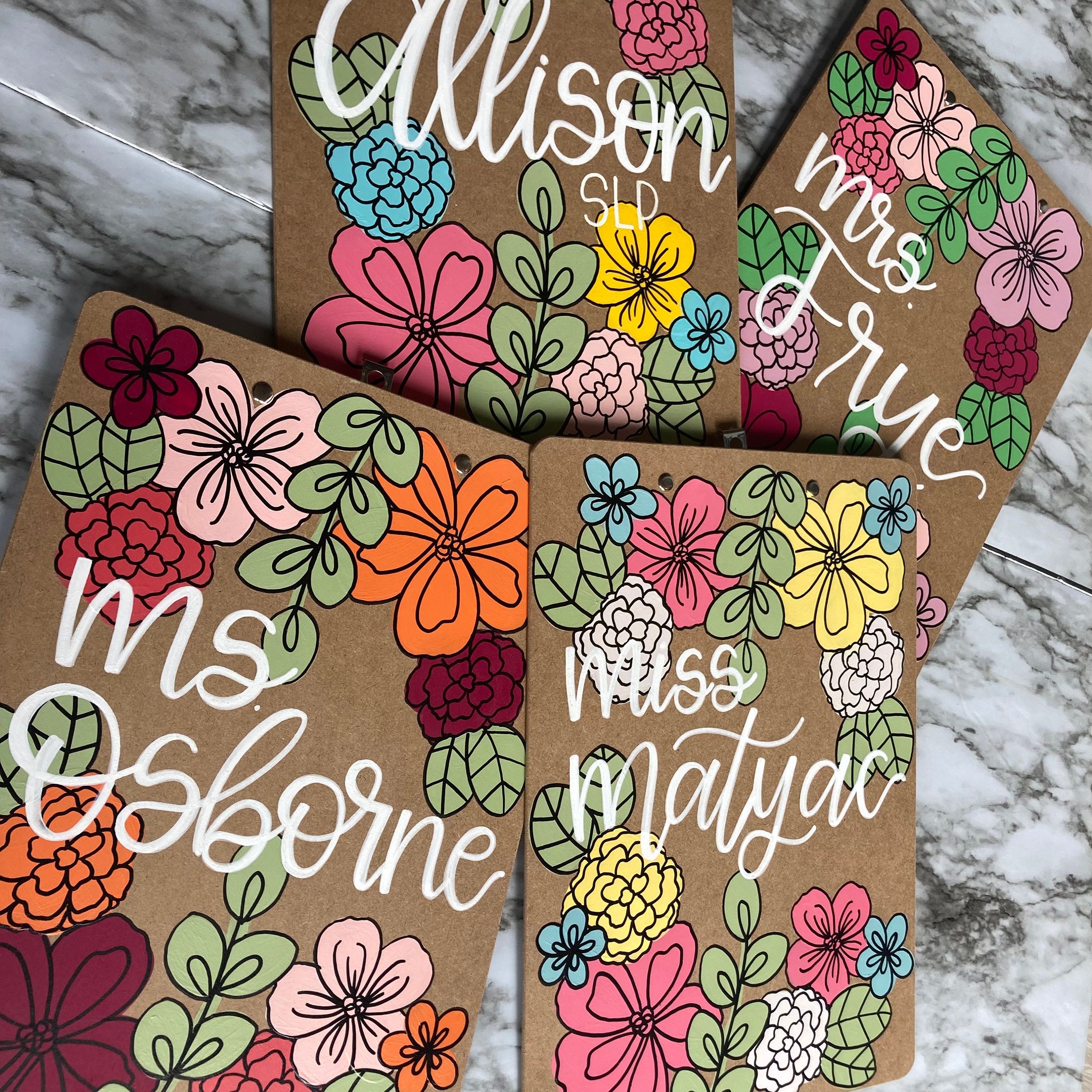 Hand painted Clipboard for Teachers, Hand painted Clipboard for Nurses, Teacher Appreciation Gift, Gift for Student Teacher, Graduation Gift