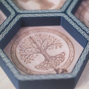 Magnetic Token Trays Set for Board Games & DnD | Hex Organizer | HexaMegaSnap - Fafnir’s Hoard - Norse God Inspired Collection
