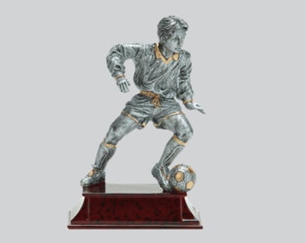 Soccer Comit Resin Trophy  -  with Laser Engraved Plate