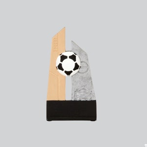 Soccer Resin Award  6&quot; -  with Laser Engraved Plate