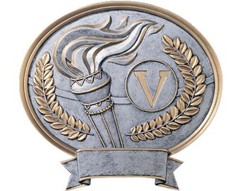 Victory Oval Legend Resin 8 1/2" x 8" - with Laser Engraved Plate