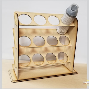 Tabletop Standard Spray Paint Can Holder - 12 Count - Paint Storage - Organizer