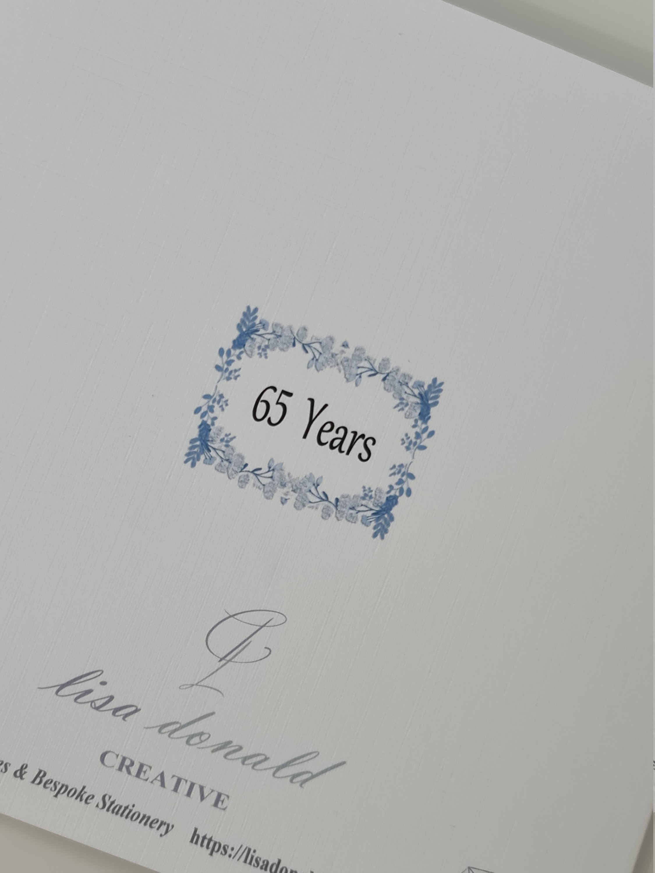 Personalised on Our 65th Sapphire Wedding Anniversary Card Wife Husband ...