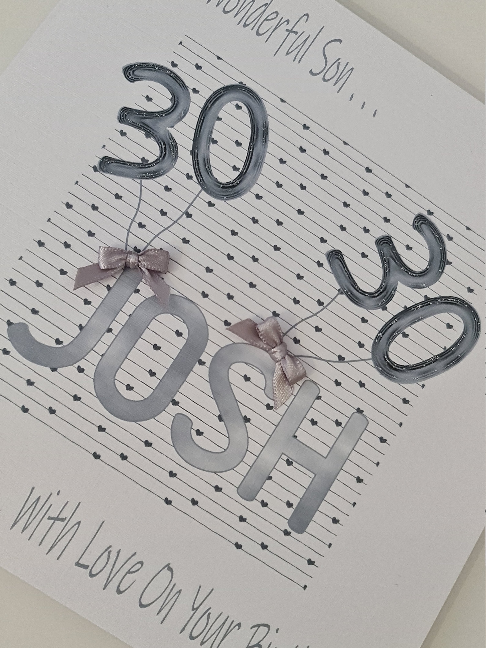 Personalised 30th Birthday Card Son Grandson Nephew Husband Uncle ...