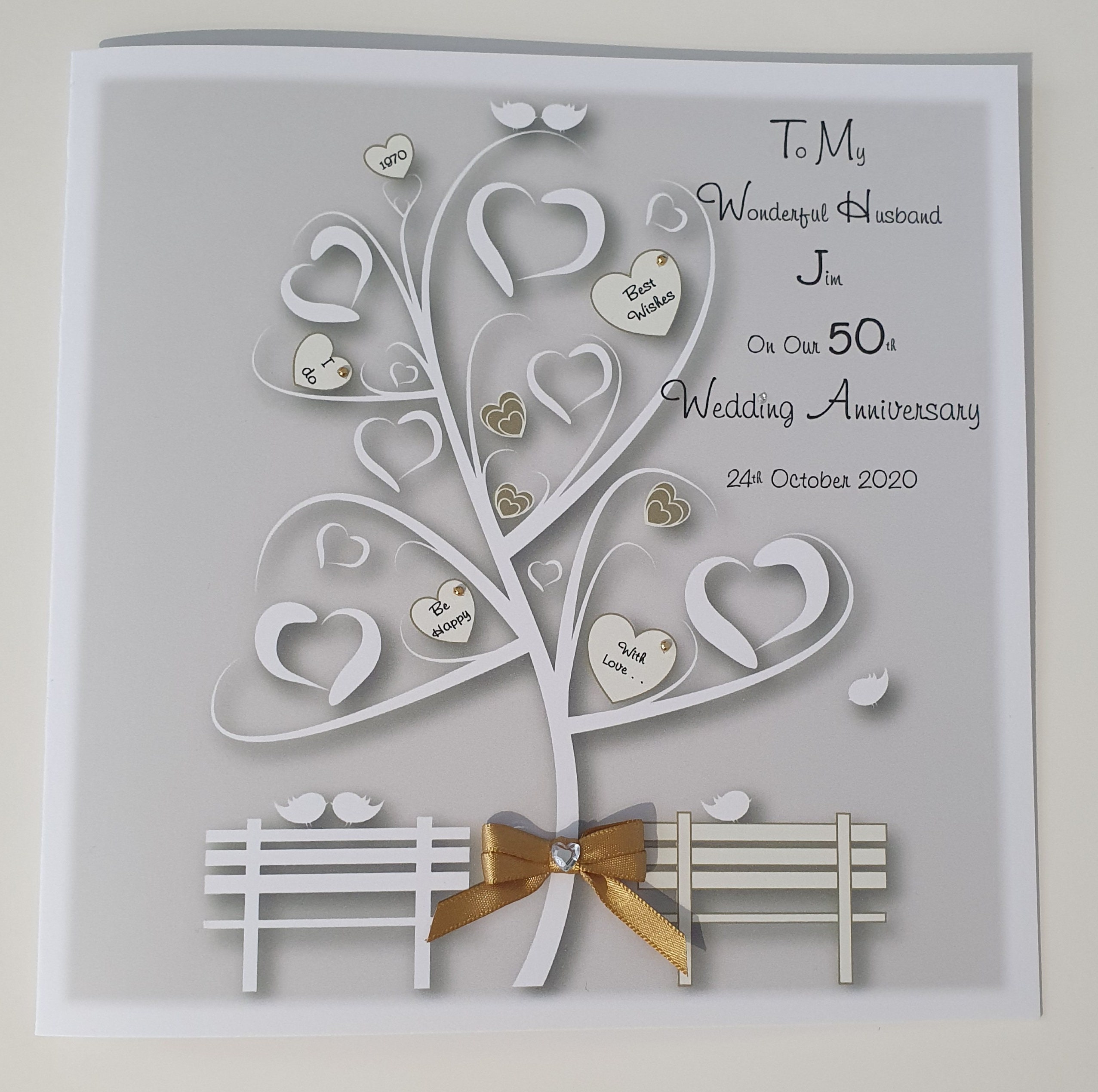 50 Bigliettini Bomboniera Per 25 Anni Di Matrimonio – Personalizzabili – Made In Italy – 4,5x2,5 Cm